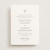 "Upper East" - Wedding Invitations in Charcoal by Megan Davis - Front