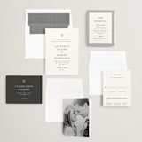 "Upper East" - Wedding Invitations in Charcoal by Megan Davis - Invitation Suite