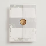 "Rose Garden" - Wedding Invitations in Porcelain by Susan Moyal - Assembled with Vellum Wrap and Wax Seal