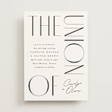 "Bold Union" - Wedding Invitations in Cloud by Everett Paper Goods - Front