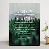 "Adventure Awaits" - Wedding Invitations in Smoke by Elly - Front