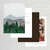 "Adventure Awaits" - Wedding Invitations in Smoke by Elly - Back of Card
