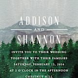 "Adventure Awaits" - Wedding Invitations in Smoke by Elly - Close-Up
