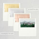 "Adventure Awaits" - Wedding Invitations in Smoke by Elly - Envelope Liner Options