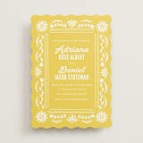 "Pretty Picado" - Wedding Invitations in Sunshine by Jessie Steury - Front