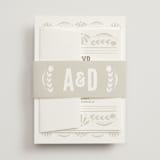 "Pretty Picado" - Wedding Invitations in Seashell by Jessie Steury - Assembled with Belly Band