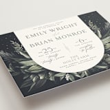 "Vintage Botanicals" - Wedding Invitations in Sage by GeekInk Design - Detail