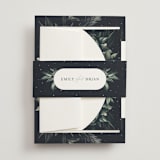 "Vintage Botanicals" - Wedding Invitations in Sage by GeekInk Design - Assembled with Belly Band