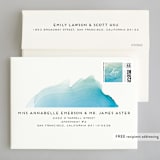 "Ombio" - Wedding Invitations in Aqua by GeekInk Design - FREE Recipient Addressing