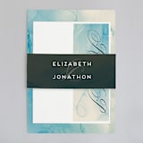 "Ombio" - Wedding Invitations in Aqua by GeekInk Design - Assembled