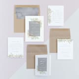 "In The Fall" - Wedding Invitations in Slate by Ashlee Townsend - Invitation Suite