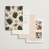 "Tropical Oasis" - Wedding Invitations in Coral by Joanna Griffin - Back of Card Options