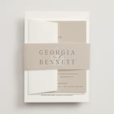 "City Center" - Wedding Invitations in Cotton by Erin L. Wilson - Assembled with Belly Band
