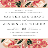 "Sawyer" - Wedding Invitations in Cloisonne by Melanie Kosuge - Close-Up