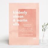 "Contemporary" - Wedding Invitations in Peony by Liz Conley - Front