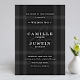 "Wedding Plaid" - Wedding Invitations in Obsidian by Jill Means - Front