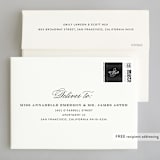 "Wedding Plaid" - Wedding Invitations in Obsidian by Jill Means - FREE Recipient Addressing