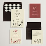 "Vintage Lovers" - Wedding Invitations in Champagne by Helena Vitto - Invitation Suite