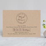 "Wedding Stamp" - Wedding Invitations in Kraft by Hudson meet Rose - Front