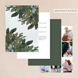 "Foliage Wreath" - Wedding Invitations in Evergreen by Grace Kreinbrink - Back of Card