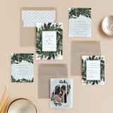 "Foliage Wreath" - Wedding Invitations in Evergreen by Grace Kreinbrink - Invitation Suite