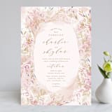 "Fantasy Floral Bride" - Wedding Invitations in Blush by Phrosné Barwood - Front