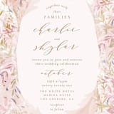 "Fantasy Floral Bride" - Wedding Invitations in Blush by Phrosné Barwood - Close-Up
