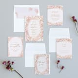 "Fantasy Floral Bride" - Wedding Invitations in Blush by Phrosné Barwood - Invitation Suite