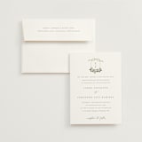 "Be With You" - Wedding Invitations in Green With Envy by Design Lotus - Invitation with Envelope