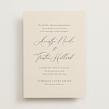 "Love Story" - Wedding Invitations in Mocha by Jennifer Postorino - Front
