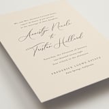 "Love Story" - Wedding Invitations in Mocha by Jennifer Postorino - Detail