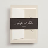 "Love Story" - Wedding Invitations in Mocha by Jennifer Postorino - Assembled with Belly Band