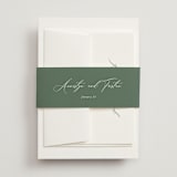 "Love Story" - Wedding Invitations in Eucalyptus by Jennifer Postorino - Assembled with Belly Band