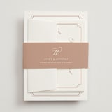 "Avery" - Wedding Invitations in Dusty Pink by Jennifer Postorino - Assembled with Belly Band