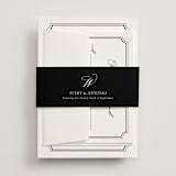 "Avery" - Wedding Invitations in Onyx by Jennifer Postorino - Assembled with Belly Band