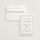 "Avery" - Wedding Invitations in Onyx by Jennifer Postorino - Invitation with Envelope