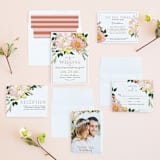 "Spring Blooms" - Wedding Invitations in Blush by Susan Moyal - Invitation Suite