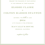 "Country Club" - Wedding Invitations in Spring Green by Annie Clark - Close-Up