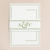 "Country Club" - Wedding Invitations in Spring Green by Annie Clark - Assembled