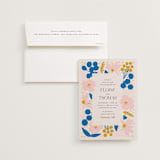 "Blossoms Abound" - Wedding Invitations in Cobalt by Genna Blackburn - Invitation with Envelope