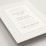 "Coastal Charm" - Wedding Invitations in Dusty Blue by Jennifer Postorino - Detail