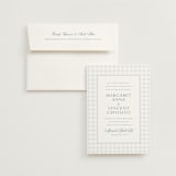 "Coastal Charm" - Wedding Invitations in Dusty Blue by Jennifer Postorino - Invitation with Envelope