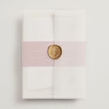 "Elizabeth" - Wedding Invitations in Burgundy by Helena Vitto - Assembled with Vellum Wrap and Wax Seal