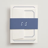 "Deluxe" - Wedding Invitations in Blueberry by Carolyn MacLaren - Assembled with Belly Band