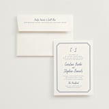 "Deluxe" - Wedding Invitations in Blueberry by Carolyn MacLaren - Invitation with Envelope