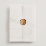 "I do" - Wedding Invitations in Fern by Creo Study - Assembled with Vellum Wrap and Wax Seal