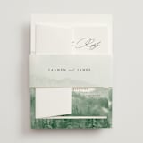 "Over the mountains" - Wedding Invitations in Fern by Helen Halik - Assembled with Belly Band