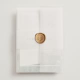 "Over the mountains" - Wedding Invitations in Fern by Helen Halik - Assembled with Vellum Wrap and Wax Seal