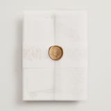 "Floral Arch" - Wedding Invitations in Spring by Phrosné Barwood - Assembled with Vellum Wrap and Wax Seal