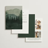 "The Forest" - Wedding Invitations in Jade by Elly - Back of Card Options